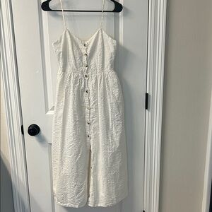 Zara White Button-Down Dress